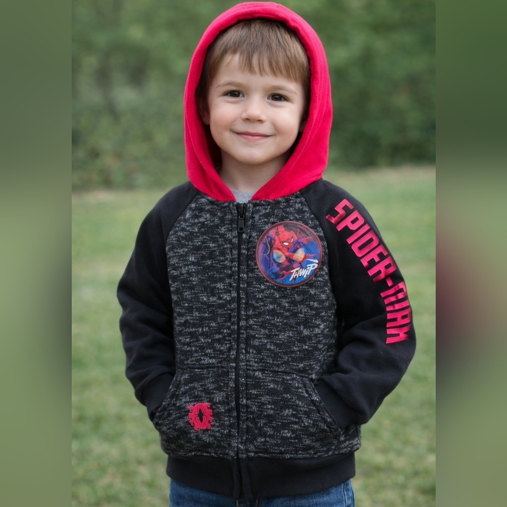 Spider-Man Kids Hoodie - Black and Red